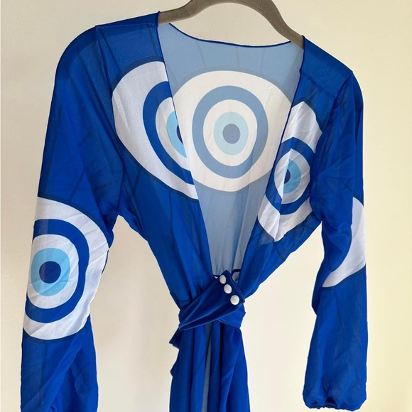 Blue evil eye cover-up $60 one size - new - Picture 2 of 2